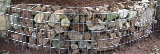 Gabion pour retenir de la terre