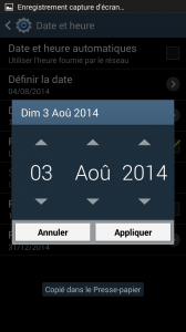 Changer la date sur Android